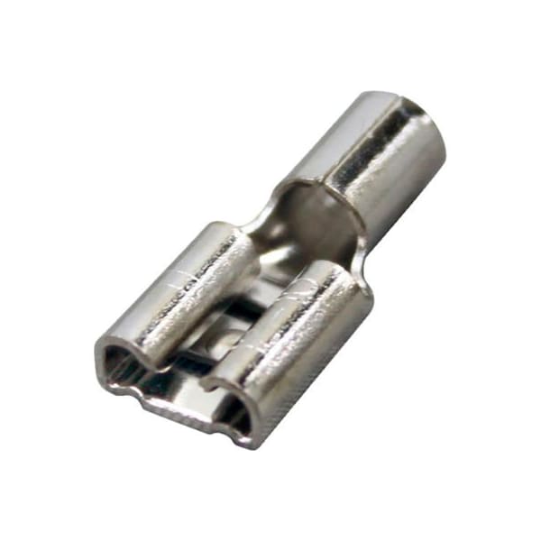 Allpoints 85-1013 Nickel Plated Female Quick Disconnect; 1/4" Tab; Wire Gauge: 10 - 100/Box